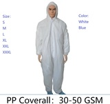 Coverall Civil use PP 30-50gsm with English test report